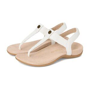 Vionic Brea Toe Post Slingback Sandal White Leather I9863L6100